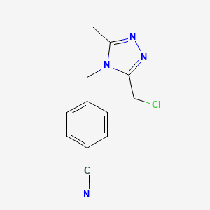 4-[[3-(Chloromethyl)-5-methyl-4H-1,2,4-triazol-4-yl]methyl]benzonitrile