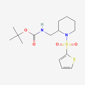 Tert-butyl ((1-(thiophen-2-ylsulfonyl)piperidin-2-yl)methyl)carbamate