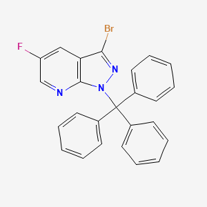 3-bromo-5-fluoro-1-trityl-1H-pyrazolo[3,4-b]pyridine