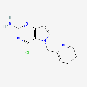 4-Chloro-5-(2-pyridinylmethyl)-5h-pyrrolo[3,2-d]pyrimidin-2-amine