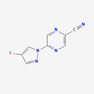 5-(4-Fluoro-1H-pyrazol-1-yl)pyrazine-2-carbonitrile