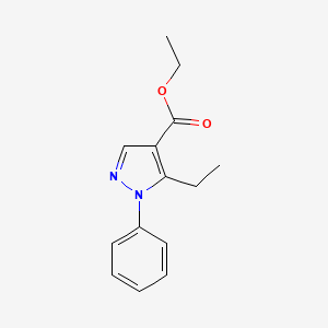 molecular formula C14H16N2O2 B13976389 Ethyl 5-ethyl-1-phenyl-1H-pyrazole-4-carboxylate CAS No. 89193-17-9