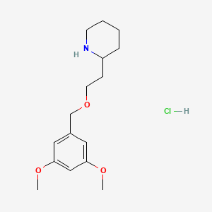 molecular formula C16H26ClNO3 B1397640 2-{2-[(3,5-Dimethoxybenzyl)oxy]ethyl}piperidine hydrochloride CAS No. 1220038-22-1