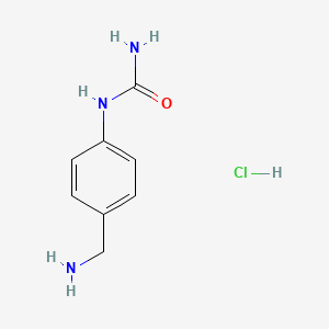 molecular formula C8H12ClN3O B13976407 1-(4-(Aminomethyl)phenyl)urea hydrochloride 