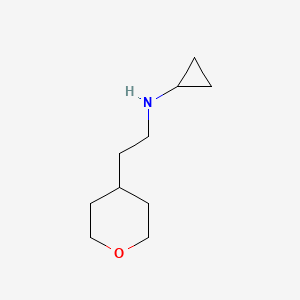 molecular formula C10H19NO B13976411 N-(2-(tetrahydro-2H-pyran-4-yl)ethyl)cyclopropanamine 