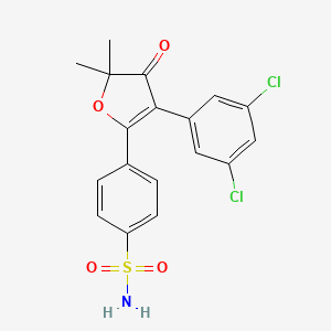 4-(3-(3,5-Dichlorophenyl)-5,5-dimethyl-4-oxo-4,5-dihydrofuran-2-yl)benzenesulfonamide