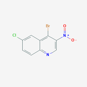 molecular formula C9H4BrClN2O2 B13976628 4-Bromo-6-chloro-3-nitroquinoline 