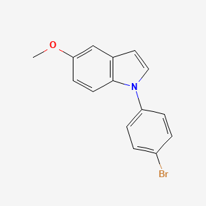 molecular formula C15H12BrNO B13976634 1-(4-Bromo-phenyl)-5-methoxy-1H-indole 