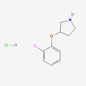 molecular formula C10H13ClINO B1397669 2-碘苯基-3-吡咯烷基醚盐酸盐 CAS No. 1220020-01-8
