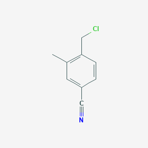 molecular formula C9H8ClN B13976695 4-(Chloromethyl)-3-methylbenzonitrile 