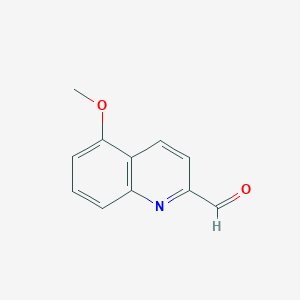 molecular formula C11H9NO2 B13976732 5-Methoxy-2-quinolinecarboxaldehyde 