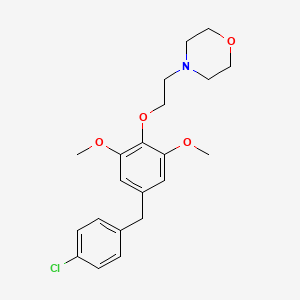 Morpholine, 4-(2-((alpha-(p-chlorophenyl)-2,6-dimethoxy-p-tolyl)oxy)ethyl)-