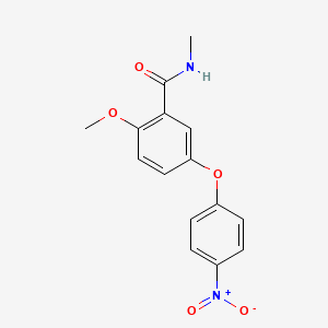 molecular formula C15H14N2O5 B13976858 4-(3-(N-methylcarbamoyl)-4-methoxyphenoxy)-1-nitrobenzene CAS No. 284462-46-0