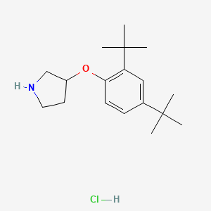 molecular formula C18H30ClNO B1397687 3-[2,4-Di(tert-butyl)phenoxy]pyrrolidine hydrochloride CAS No. 1220017-79-7