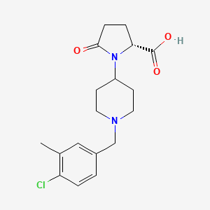 molecular formula C18H23ClN2O3 B13976873 (R)-1-(1-(4-Chloro-3-methylbenzyl)piperidin-4-YL)-5-oxopyrrolidine-2-carboxylic acid 