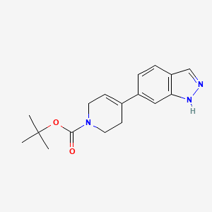 molecular formula C17H21N3O2 B13976892 4-(1H-indazol-6-yl)-3,6-dihydro-2H-pyridine-1-carboxylic acid tert-butyl ester 