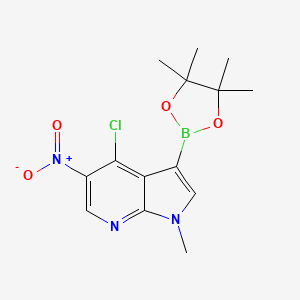 4-Chloro-1-methyl-5-nitro-3-(4,4,5,5-tetramethyl-1,3,2-dioxaborolan-2-YL)-1H-pyrrolo[2,3-B]pyridine