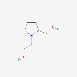 molecular formula C7H15NO2 B13976937 2-(Hydroxymethyl)-1-pyrrolidineethanol CAS No. 3554-68-5