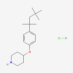 molecular formula C19H32ClNO B1397696 4-[4-(1,1,3,3-Tetramethylbutyl)phenoxy]piperidine hydrochloride CAS No. 1220034-01-4