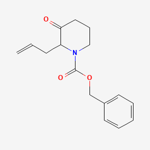 molecular formula C16H19NO3 B13976980 Phenylmethyl 3-oxo-2-(2-propen-1-yl)-1-piperidinecarboxylate CAS No. 244056-97-1