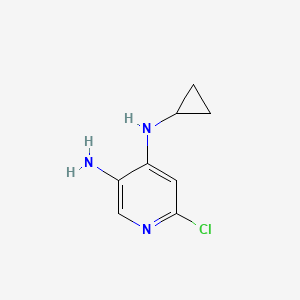 molecular formula C8H10ClN3 B13977013 6-chloro-N4-cyclopropylpyridine-3,4-diamine 