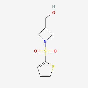 molecular formula C8H11NO3S2 B13977048 (1-(Thiophen-2-ylsulfonyl)azetidin-3-yl)methanol 