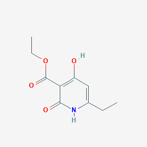 molecular formula C10H13NO4 B13977066 3-carbethoxy-6-ethyl-4-hydroxy-1H-2-pyridone 