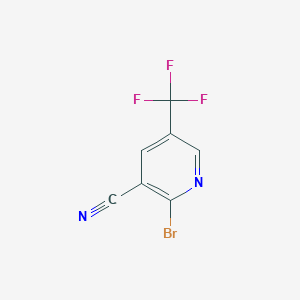 molecular formula C7H2BrF3N2 B13977077 2-Bromo-5-(trifluoromethyl)nicotinonitrile 