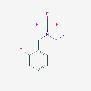 molecular formula C10H11F4N B13977089 N-(2-fluorobenzyl)-N-(trifluoromethyl)ethanamine 