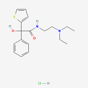 molecular formula C18H25ClN2O2S B13977098 N-(2-Diethylaminoethyl)-alpha-hydroxy-alpha-phenyl-2-thiopheneacetamide hydrochloride CAS No. 37109-17-4