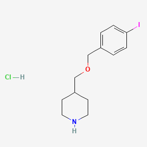molecular formula C13H19ClINO B1397710 4-Iodobenzyl 4-piperidinylmethyl ether hydrochloride CAS No. 1220020-08-5