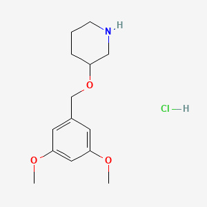 molecular formula C14H22ClNO3 B1397713 3-[(3,5-Dimethoxybenzyl)oxy]piperidine hydrochloride CAS No. 1220034-38-7
