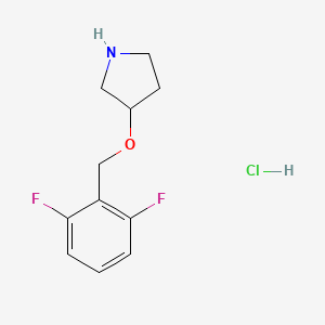 molecular formula C11H14ClF2NO B1397714 3-[(2,6-二氟苄基)氧基]吡咯烷盐酸盐 CAS No. 1219979-20-0