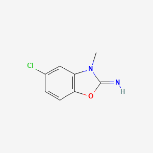 molecular formula C8H7ClN2O B13977171 Benzoxazoline, 5-chloro-2-imino-3-methyl- CAS No. 64037-23-6