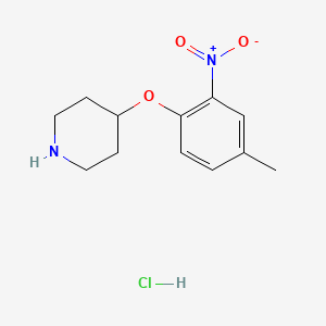 molecular formula C12H17ClN2O3 B1397718 4-(4-Methyl-2-nitrophenoxy)piperidine hydrochloride CAS No. 1220034-55-8