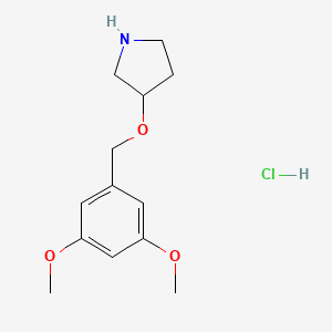 B1397721 3-[(3,5-Dimethoxybenzyl)oxy]pyrrolidine hydrochloride CAS No. 1220036-68-9
