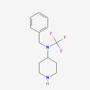 molecular formula C13H17F3N2 B13977233 N-benzyl-N-(trifluoromethyl)piperidin-4-amine 