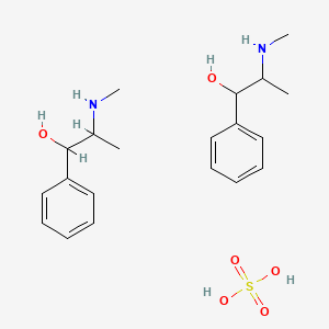 molecular formula C20H32N2O6S B13977269 2-(Methylamino)-1-phenylpropan-1-ol;sulfuric acid 