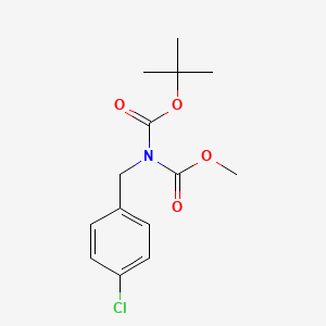 tert-butyl N-[(4-chlorophenyl)methyl]-N-methoxycarbonylcarbamate