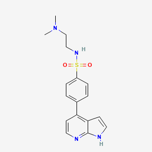 N-[2-(dimethylamino)ethyl]-4-(1H-pyrrolo[2,3-b]pyridin-4-yl)benzenesulfonamide