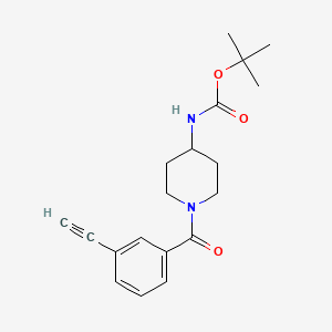 molecular formula C19H24N2O3 B13977324 tert-Butyl (1-(3-ethynylbenzoyl)piperidin-4-yl)carbamate 