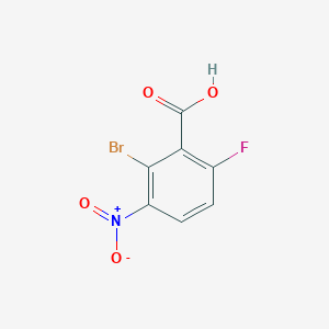 molecular formula C7H3BrFNO4 B1397733 2-溴-6-氟-3-硝基苯甲酸 CAS No. 1036388-81-4