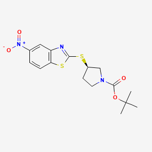 (R)-3-(5-Nitro-benzothiazol-2-ylsulfanyl)-pyrrolidine-1-carboxylic acid tert-butyl ester