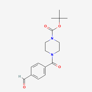 B1397735 Tert-butyl 4-(4-formylbenzoyl)piperazine-1-carboxylate CAS No. 929622-18-4