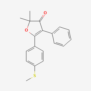 2,2-Dimethyl-5-(4-(methylthio)phenyl)-4-phenylfuran-3(2h)-one