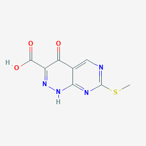 1,4-Dihydro-7-(methylthio)-4-oxopyrimido[4,5-c]pyridazine-3-carboxylic acid