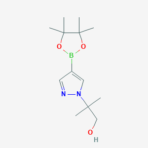 molecular formula C13H23BN2O3 B1397747 2-甲基-2-[4-(四甲基-1,3,2-二氧杂硼环-2-基)-1H-吡唑-1-基]丙醇 CAS No. 1040377-18-1