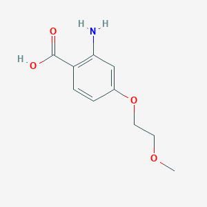 molecular formula C10H13NO4 B1397748 2-氨基-4-(2-甲氧基乙氧基)-苯甲酸 CAS No. 860530-65-0