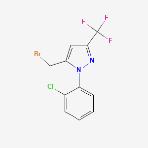 molecular formula C11H7BrClF3N2 B1397756 5-bromomethyl-1-(2-chlorophenyl)-3-trifluoromethyl-1H-pyrazole CAS No. 1033586-28-5