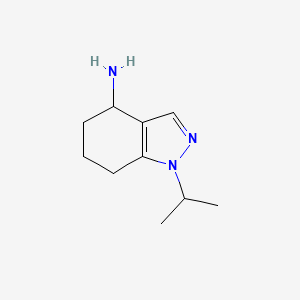 molecular formula C10H17N3 B1397764 1-(丙-2-基)-4,5,6,7-四氢-1H-吲唑-4-胺 CAS No. 1202411-49-1